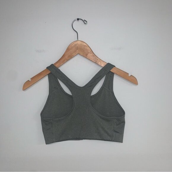 Nike Sports Bra Women’s Size Small Smoke Grey‎ Black Swoosh Logo Dri-fit - Picture 5 of 10